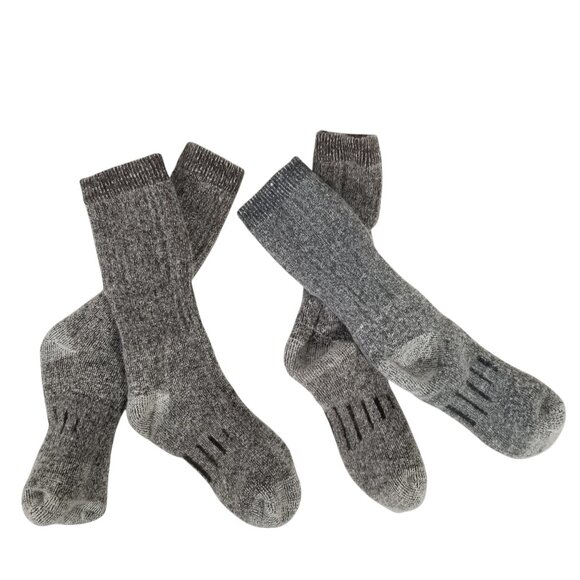 2 Prs Fleece Lined Socks - Extra Warm Wooly Slipper Socks or Boot Socks - Picture 5 of 6